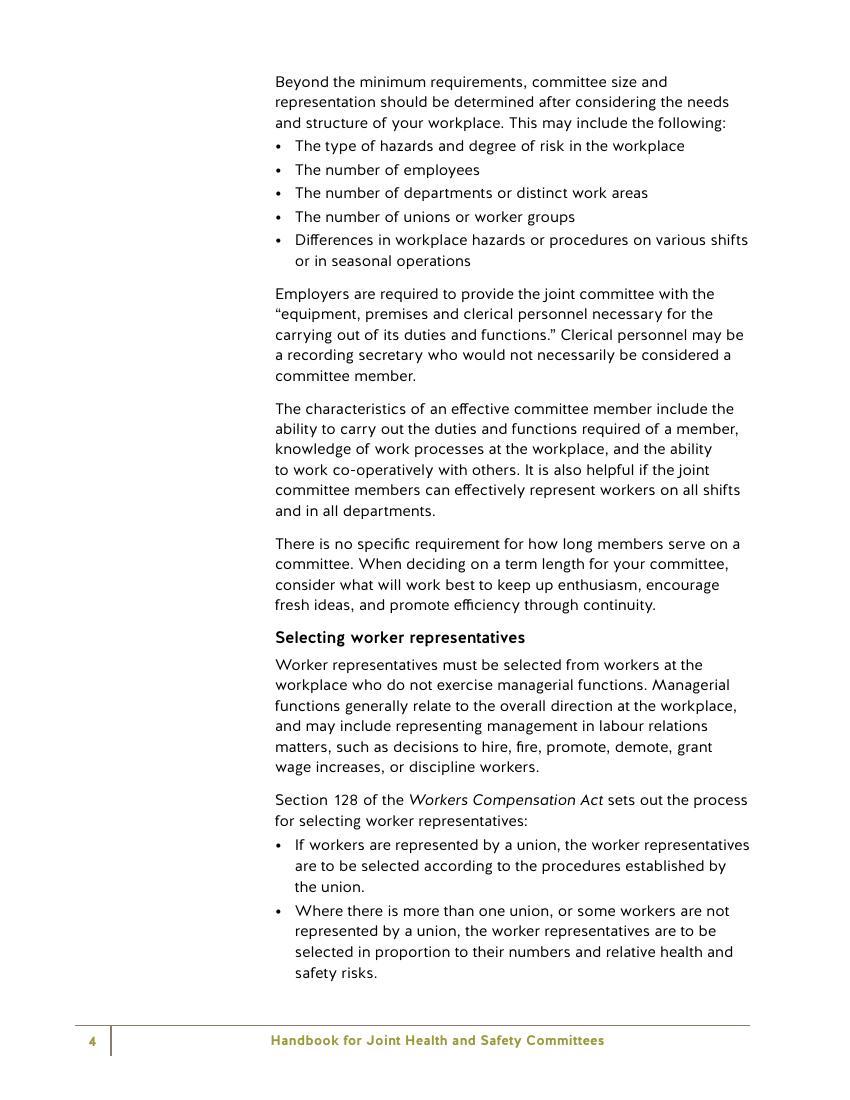 WorkSafe BC Health And Safety Committee Handbook